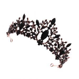 FOMIYES 1 Pc Couronne noire Baroque diadème de mariage vintage casque couronne gothique robe hair charms Diadème baroque ornement de cheveux couronne de style baroque Alliage de zinc Black (Family&Personal, neuf)