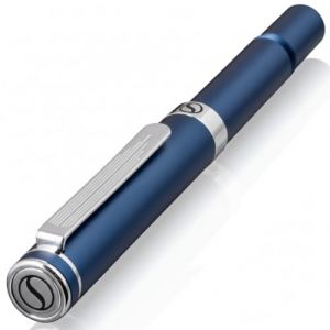 Scriveiner Roller Bleu EDC Stylo de luxe, Stylo de poche lourd avec finition chrom&eacute;e, d'&eacute;criture agr&eacute;able, Cadeau homme et femme, Recharge Schmidt, Ensemble de stylos de bureau (SCRIVEINER, neuf)