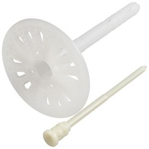 AERZETIX - Ensemble de 50 Chevilles d'isolation à Frapper Ø8x95 mm + 50 Clous 100 mm - en Nylon - Fixation de Panneaux Isolant Plaque Thermique polystyrène extrudé expansé (Tuning, neuf)