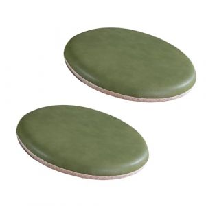 ZIBENE Coussin de Chaise Rond 30 cm Housse Imperm&eacute;Able, Galette de Chaise Ronde Lot De 2, Coussins pour Chaises De Jardin en Cuir, Facile &agrave; Enlever et &agrave; Nettoyer, Epais Mousse &agrave; M&eacute;Moire de Forme Vert (XSSHOP, neuf)