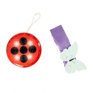 Rubies Ensemble d'accessoires Ladybug pour Filles, Yo-yo avec lumi&egrave;re et Bracelet, Officiel Miraculous Ladybug pour Carnaval, Halloween, Anniversaire, Cadeaux (Boulevard Online, neuf)
