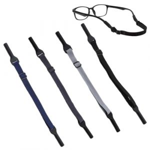 KRFWGUU 4 Pi&egrave;ces Cordons &Agrave; Lunettes Ajustable Sans Queue,Sangles Lunettes Antid&eacute;rapantes R&eacute;glables, Cordon &Agrave; Lunettes Elastique, Sport Nautique Corde &Agrave; Lunette, Pour Course &Agrave; Pied, Randonn&eacute;e (CAI LONGCANG DE DIAN, neuf)