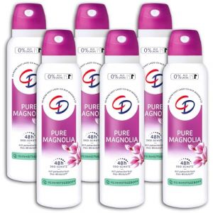 CD Lot de 6 déodorants en spray Magnolia pure, 6 x 150 ml (TopDeal 24, neuf)