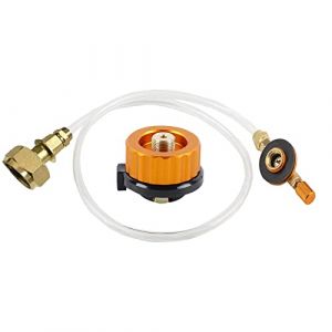 Adaptateur de bouteille de carburant pour camping en plein air po&ecirc;le de camping randonn&eacute;e Adaptateur de gaz butane Convertir connecteur adaptateur de po&ecirc;le &agrave; gaz (BeiZhiDianZiShangWu, neuf)