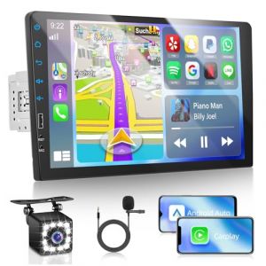 Autoradio 1 Din avec Carplay et Android Auto, Autoradio &agrave; &Eacute;cran Tactile de 9 Pouces avec EQ, Bluetooth, Radio FM, 1080P, SWC + Micro + Cam&eacute;ra de Recul (annianxishangmaoyo, neuf)