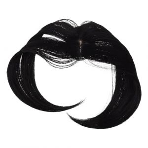 Cabilock Perruque Femme Cheveux Naturels Mi-longue avec Frange Rideau Réaliste Perruque Courte pour Cosplay Punk et Rock pour Fêtes et Halloween (Nadine Quick, neuf)