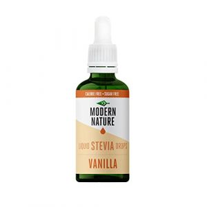 Modern Nature Gouttes de Stevia Liquide - Saveur de Vanille &ndash; Zero Calories et Sans Sucre Keto Vegan Diet - Flavour Drops pour le Cafe, Prot&eacute;ines, Yogourt, Porridge - Keto Stevia Drops Edulcorant 50ml (Modern Nature Stevia, neuf)