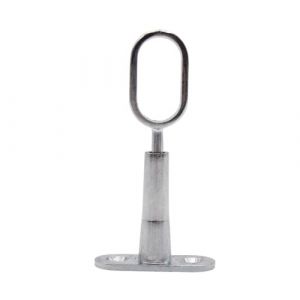 DOJA Barcelona | Support Tringle Penderie | 4 Support pour Barre Penderie Ovale | Hauteur 45 &agrave; 80mm | Zinc-Aluminium | Support Central de Tube pour Armoire Penderie Vetement, Tringle Rideau Plafond (DOJA Barcelona, neuf)