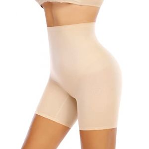 Culotte Gainante Femme Ventre Plat Invisible Culotte Sculptante Gainante Taille Haute Panties Efficace sous-vêtements (#3 Beige-Short sous Robe,S) (YARRCO, neuf)