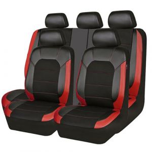 KLUFO Voiture Cuir Housse Siege pour Nissan Juke/Qashqai/Maxima/Micra/Murrano/Pathfinder 2000-2023 2024, Protecteur de Siège Confortable Respirant ImperméAble Accessoire,Red (suiyueheng, neuf)
