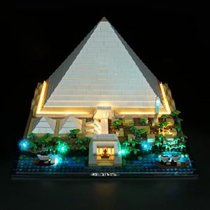 Kit d'&eacute;clairage LED pour pyramide Lego Cheops (sans kit Lego uniquement, lumi&egrave;res uniquement) Kit d'&eacute;clairage pour l'architecture Lego La Grande Pyramide de Gizeh 21058 (BrickBling Lighting, neuf)