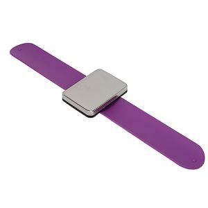 Bracelet de Palette de M&eacute;lange Maquillage en Silicone Magn&eacute;tique avec Applicateur Bracelet Poignet - Forme Rectangulaire, Violet - Outil Cosm&eacute;tique Essentiel pour le M&eacute;lange et la Dissimulation (herronk, neuf)