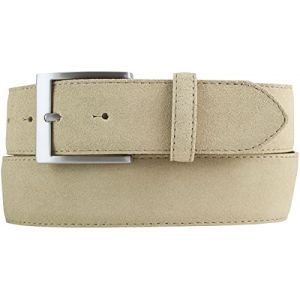 BELTINGER Ceinture en daim 4 cm | Ceinture en daim de haute qualit&eacute; pour homme 40mm | Ceinture en daim pour homme 4cm | Beige 100cm (BELTINGER, neuf)