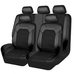 KLUFO Voiture Cuir Housse Siege pour Nissan Juke/Qashqai/Maxima/Micra/Murrano/Pathfinder 2000-2023 2024, Protecteur de Siège Confortable Respirant ImperméAble Accessoire,Black (suiyueheng, neuf)