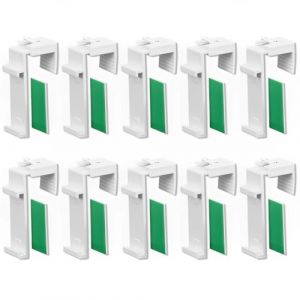 NOPKESV 10 pièces Supports de Serrage Longs pour Double Klemmfix,Fixer et Coller sans perçage,comme Accessoire ou pièce de Rechange pour la Suspension à la fenêtre en PVC,Porte de Balcon,Enrouleur (WANGSHENGYA, neuf)