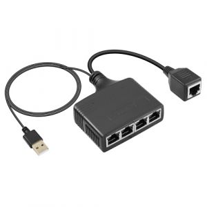 SinLoon Adaptateur r&eacute;partiteur r&eacute;seau Gigabit RJ45, r&eacute;partiteur Ethernet 1 &agrave; 4 r&eacute;partiteur r&eacute;seau LAN Haute Vitesse 1000 Mbps, 4 appareils partagent Internet en m&ecirc;me Temps (1 to 4 Female Gigabit) (EuSinLoon, neuf)