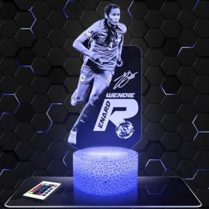 Lampe d'ambiance LED moderne W. Renard Football Féminin Foot Footballeuse France, idée cadeau deco Foot Lampe deco bureau salon homme Idée cadeau noel fan de W.Renard (Lampephoto-fr, neuf)