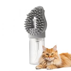 Brosse de bain pour chiens &ndash; Toilettage pour animaux avec distributeur de savon &ndash; Peigne de nettoyage des poils pour chiots &ndash; pour enlever les n&oelig;uds, la salle de bain, le pelage, le massage et le (Sunnyushine, neuf)