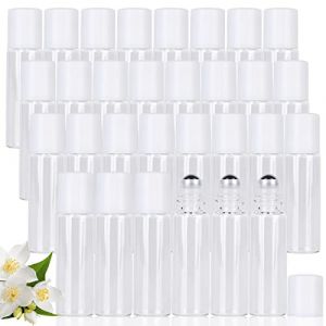 30 Pcs Flacons Roulants Pour Huiles, Roll On Huiles Essentielles Vide, Roll On Huiles Bouteilles En Verre, Lot De Petit Flacon Vide Verre, Envase Roll On Rellenable （Couleur transparente） (XIAYAN-EU, neuf)