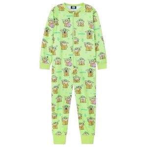 Disney Combinaison Pyjama Enfant Pyjama Stitch Minnie Grenouill&egrave;re Surpyjama Fille Polaire Tailles Enfant Ado 2-14 Ans (Vert Baby Yoda, 9-10 Ans) (Get Trend., neuf)
