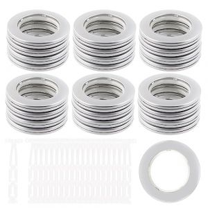 Swpeet Lot de 20 œillets de rideaux coulissants en plastique argenté - 40 mm de diamètre intérieur - Anneaux silencieux à œillets pour suspension de fenêtre (swpeet, neuf)