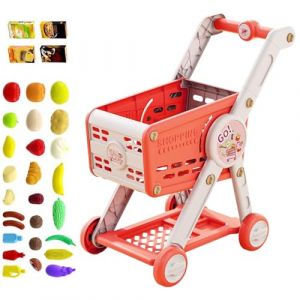 Générique Chariot de Marché Jouet pour Enfant 1-3 Ans - Caddie avec Set Nourriture Jouet Cuisine Enfant | Accessoires Épicerie pour Tri Apprentissage Jeu d'Imitation 1-3 Ans et Plus (zaiyarou, neuf)
