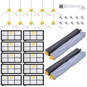 Rebirthcare Kit Pièces accessoires pour iRobot pour Roomba Aspirateur Serie 800 900 850 860 861 865 866 870 871 875 876 880 886 890 891 895 896 960 965 966 970 971 974 975 976 980 981 Filtre (rebirthcare, neuf)