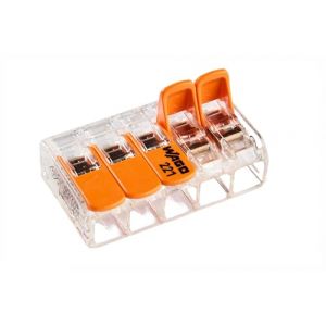 WAGO-COMPACT 221-615 Borne de connexion 5 conducteurs avec levier de commande jusqu'à 6 mm2 (ShopElec, neuf)