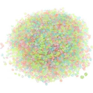 MacroHu 5000pcs Pierres Fluorescentes Pierre Lumineuse Pierre Décorative pour Jardin Galet Lumineux Galet Aquarium Résine Cailloux Lumineux Galets Jardin Exterieur Gravier Jardin Cailloux Decoratif (HuDD, neuf)