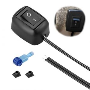 Tomedeks 1 Pièce Interrupteur 12v Coller Type Interrupteur de Bouton de Forme de Goutte d'eau de Commutateur de Bricolage de Voiture,Avec Câble de 1 m, Accessoires Néons Automobiles (Tomedeks-FR, neuf)