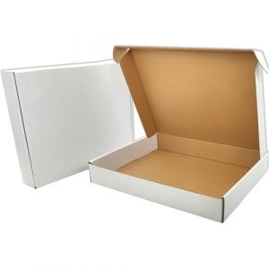 Cenoid Petite Bo&icirc;te en Carton d'exp&eacute;dition 33 x 25,4 x 5 cm, Blanc, Carton pour Emballage Cadeau Envoi Colis (Lot de 25) (EU-Cenoid, neuf)