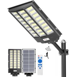 Gefolly SL-8700W Solaire Exterieur Lampadaire-680000LM Projecteur Solaire Exterieur avec T&eacute;l&eacute;commande, 6500K IP67 Lumi&egrave;re Solaire Pour Rue Garage &Eacute;clairage Public (Gefolly, neuf)