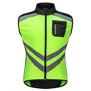 LIXADA Gilet de Cyclisme à LED, Hommes cyclisme gilet pliable à séchage rapide respirant réfléchissant sport sécurité vélo gilet pour l'équitation course Jogging randonnée (JINGTAOnet, neuf)