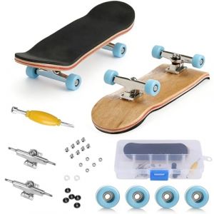 LIULINY Complet &Eacute;rable en Bois Pont Finger Skate, DIY Mini Skate Doigt, 5 &Eacute;tages Monter Soi M&ecirc;me Fingerboard, pour Passionn&eacute;s de Skateboard, Cadeaux d'anniversaire pour Enfants, Jouets pour Enfants (LIULINK, neuf)