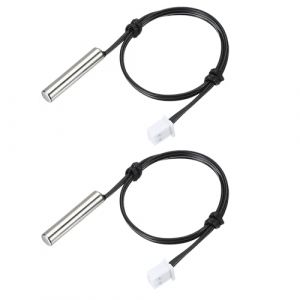 PATIKIL 10K NTC Capteur de Temp&eacute;rature, 2 Pcs 8 Pouce 1% 3740 Sonde de Temp&eacute;rature en Cuivre &Eacute;tanche Num&eacute;rique Transmetteur de Temp&eacute;rature Extension pour Climatiseur R&eacute;frig&eacute;rateur (PATIKIL UK, neuf)