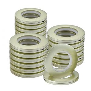 Coolty 32pcs Anneaux &agrave; &oelig;illets de Rideau Anneaux en Plastique Ronds Clips Anneaux de Bricolage Int&eacute;rieur Diam&egrave;tre 40mm pour Rideau de Fen&ecirc;tre, Rideau de Porte de Vestiaire (Champagne Dor&eacute;r) (Boarimm, neuf)