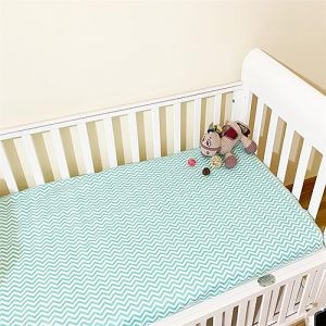Odot Drap Housse pour Lit de B&eacute;b&eacute;, Draps Housses Enfants Respirant Douce Extensible Prot&egrave;ge Matelas pour Fille et Gar&ccedil;on, Lit B&eacute;b&eacute;, Berceau, Lit Parapluie (130x70cm,ondulation) (Odot, neuf)