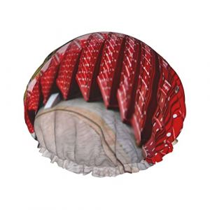 Bonnet de douche pour cabine téléphonique rétro Londres pour femme, réutilisable, imperméable, bonnet de bain, double couches élastiques, avec doublure en Peva douce et confortable, bonnet pour douc (changfengZA, neuf)