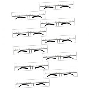 HAWILLOSCH 10 Pièces pochoir de maquillage des sourcils pochoir de sourcil de tatouage outil de positionnement des sourcils Sticker pour sourcils pochoir guide sourcils règle de sourcil PVC (YanyeeK, neuf)