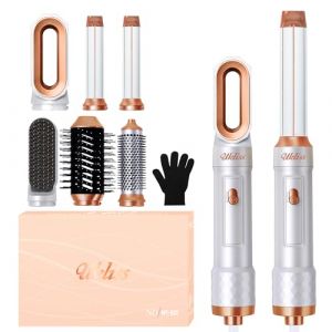 Seche Cheveux 6 en 1, UKLISS Brosse Chauffante Brushing et 1000W SèChe-Cheveux, Boucleur a Air, Brosse Lissante Chauffante, Thermal Brush, Brosse Coiffante, Coffrets Cadeaux pour Femmes (Blanc) (ukliss beauty, neuf)