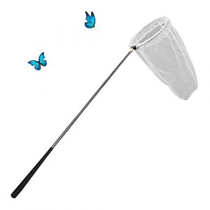 Eternitry Filet de Capture en Acier Inoxydable, Sac de Filet pour Insectes Papillon et Libellule, Filet de pêche Pliant rétractable, et largement utilisé (Eternitry, neuf)