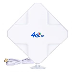 4G LTE Antenne SMA, Connecteur Amplificateur de Signal d'extérieur récepteur 35dbi Haut Gain Réseau à Longue Portée Ethernet pour WiFi routeur Haut débit Mobile (SMA) (Andven, neuf)