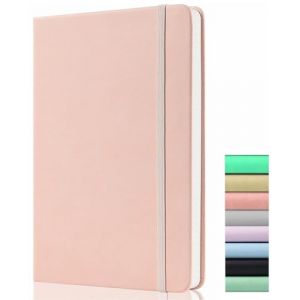 GDMLUP Carnet A5 Ligné – Papier épais de 120gsm, 172 Pages, Couverture Rigide de Qualité Supérieure avec Poche Arrière, Bande élastique, 2 Rubans Marquants, pour Notes, Bureau, étude, Rose Pastel (GDMLUP STORE, neuf)