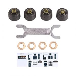 Capteur de pression des pneus Bluetooth 5.0, Syst&egrave;me de surveillance de la pression des pneus (TPMS) surveillance en temps r&eacute;el, compatible avec Android et iOS, &eacute;tanch&eacute;it&eacute; IP67 (Youluu-cd, neuf)