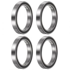 sourcing map 6704-2RS Roulement &agrave; Billes &agrave; Gorge Profonde, 4 Pcs 20 x 27 x 4mm Roulements en Acier Chrom&eacute; &agrave; Double Joint en Caoutchouc Z2, Noir (Weisser Berg, neuf)