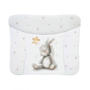 Ceba Baby&reg; Matelas &agrave; Langer Bebe souple 72x75 cm - Matelas &agrave; langer epais lavable - pour gar&ccedil;ons et filles - Certifi&eacute; &Ouml;ko-Tex - Imperm&eacute;able - Lapin endormi 75x72 cm (Sellbee, neuf)