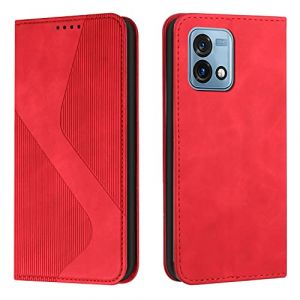 Mo-Somnus Coque pour Motorola Moto G Stylus 5G 2023, Housse en Cuir Moto G Stylus 5G 2023, Cuir Portefeuille Housse avec Magn&eacute;tique Flip &Eacute;tui &agrave; Rabat Case Etui Motorola Moto G Stylus 5G 2023 (Rouge) (Mo-Beauty EU Store, neuf)