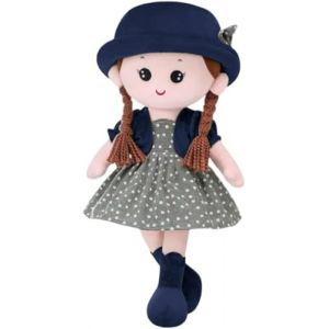 ITODA Poupée de Chiffon Fille Mignonne Jouet Poupée en Peluche Douce Adorable Poupée en Chapeau Et Jupe Jolie Ornement Maison Bureau Mini-Princesse 35CM Cadeau Anniversaire Noël Naissance Valentin (ITODAUK, neuf)