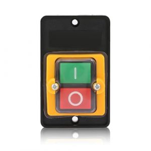 Commutateur à Bouton Poussoir, Interrupteur D'arrêt Triphasé Interrupteur à Bouton-poussoir Marche/arrêt étanche, Interrupteur D'arrêt De Démarrage D'équipement Pour D'équipement Mécanique AC220V/380V (Duyonzz, neuf)