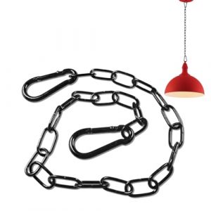 Chaîne noire en acier inoxydable de 0,6 m - Chaînes en acier inoxydable -Chaîne à maillons avec mousqueton - Chaîne en acier inoxydable - Pour portes de clôture, portails de cages pour animaux de (Binherd OU, neuf)